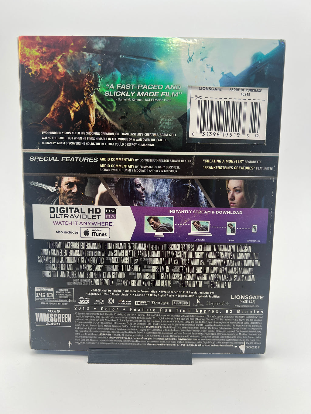 I, Frankenstein 3D W/ Slipcover