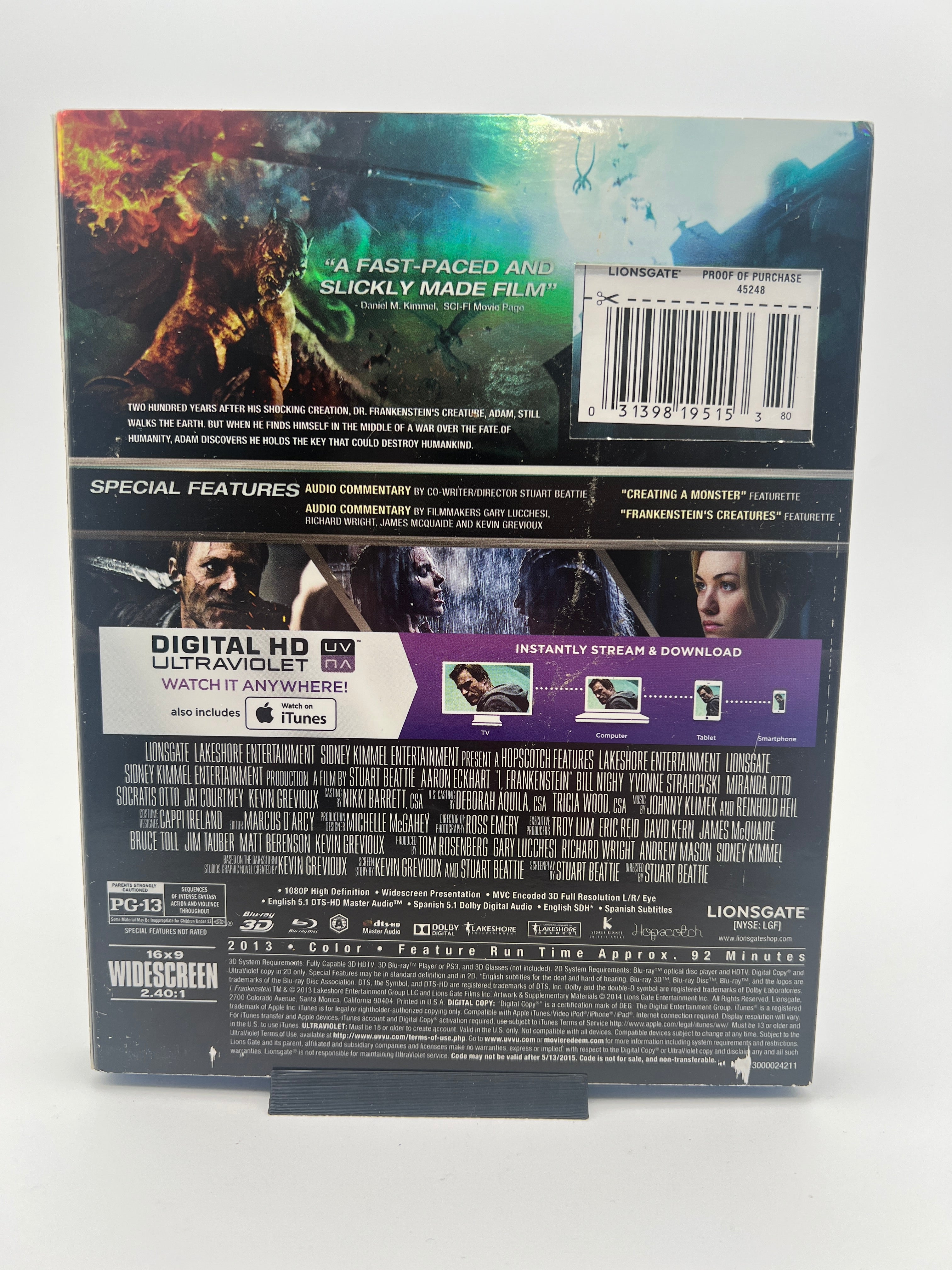 I, Frankenstein 3D W/ Slipcover