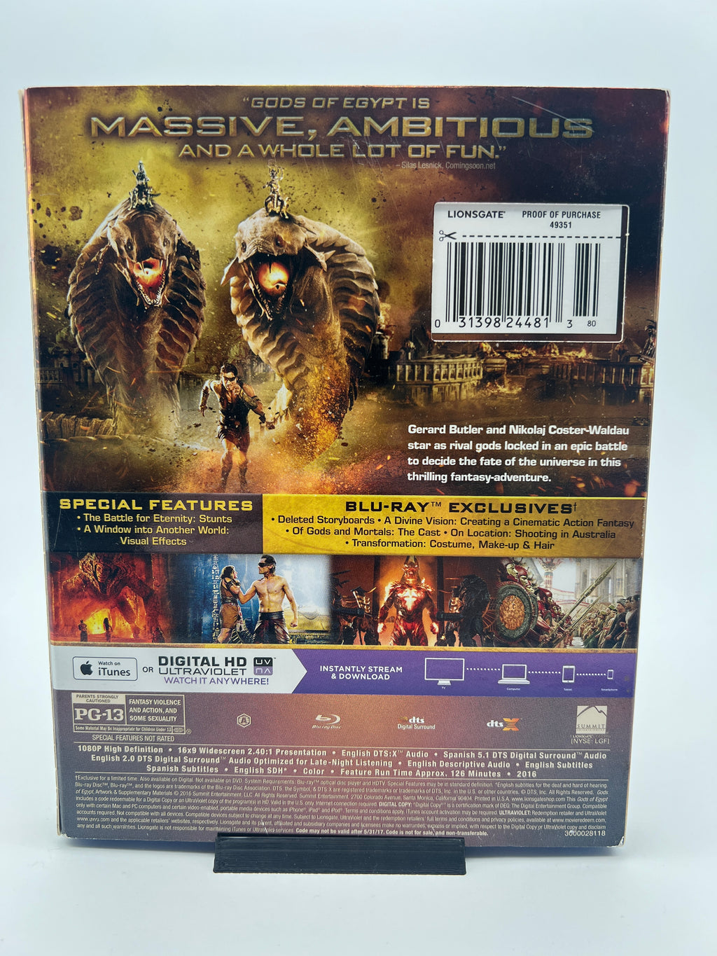 Gods of Egypt W/ Slipcover
