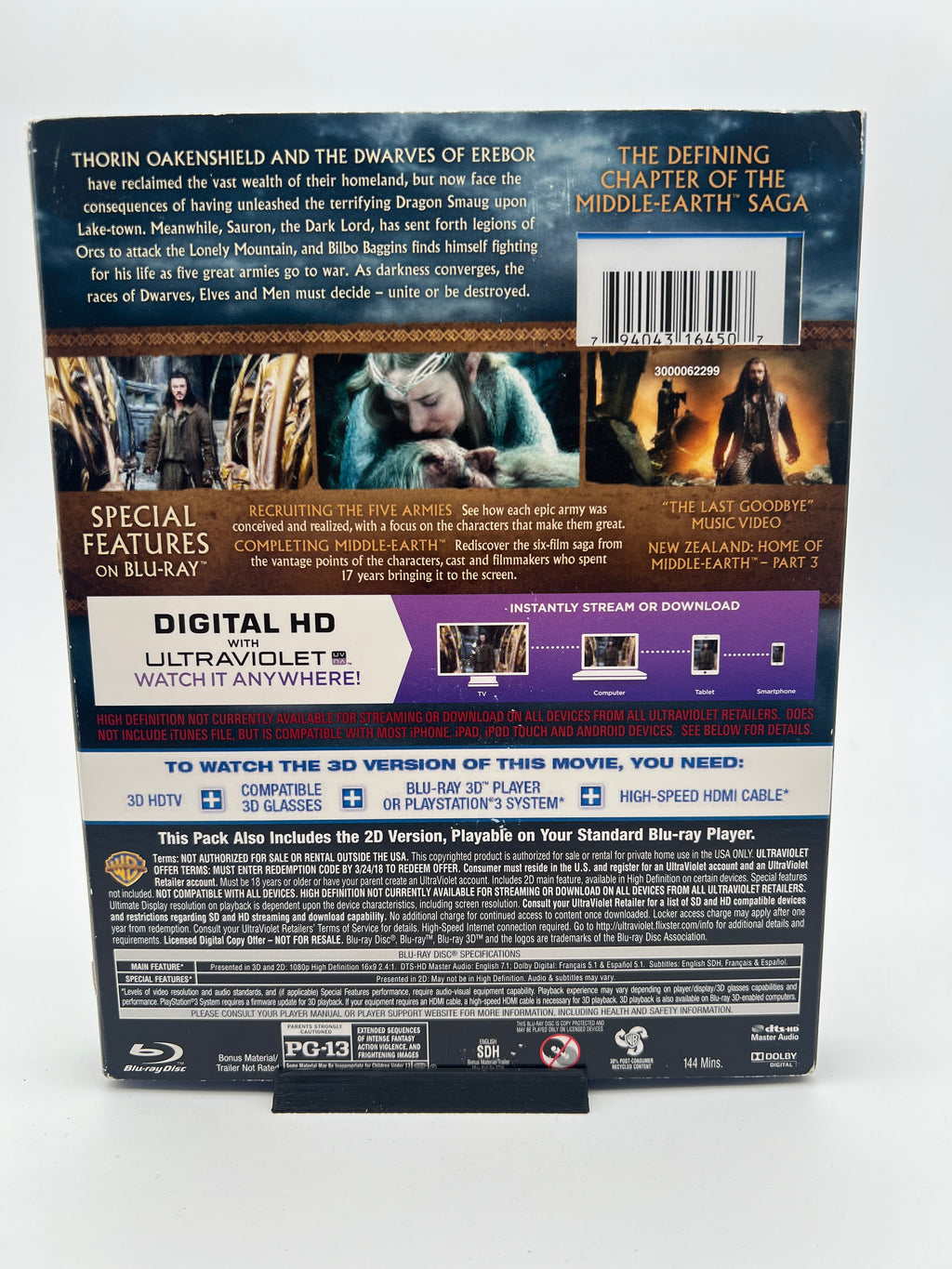 Hobbit, The: The Battle of the Five Armies 3D W/ Slipcover