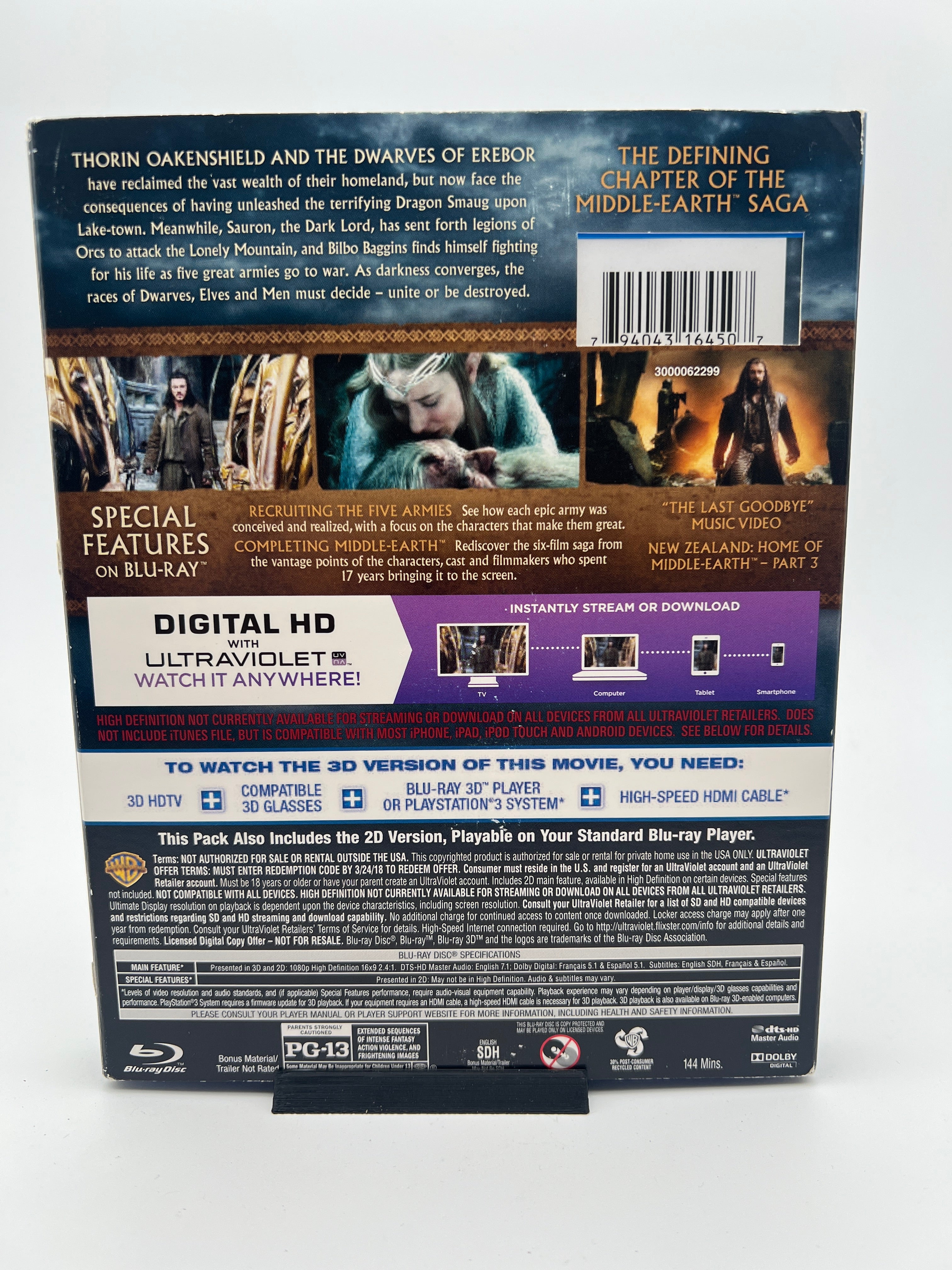 Hobbit, The: The Battle of the Five Armies 3D W/ Slipcover