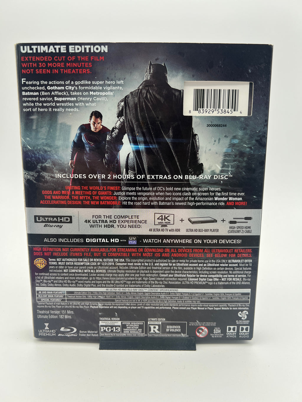 Batman V Superman: Dawn of Justice 4K Ultra HD W/ Slipcover