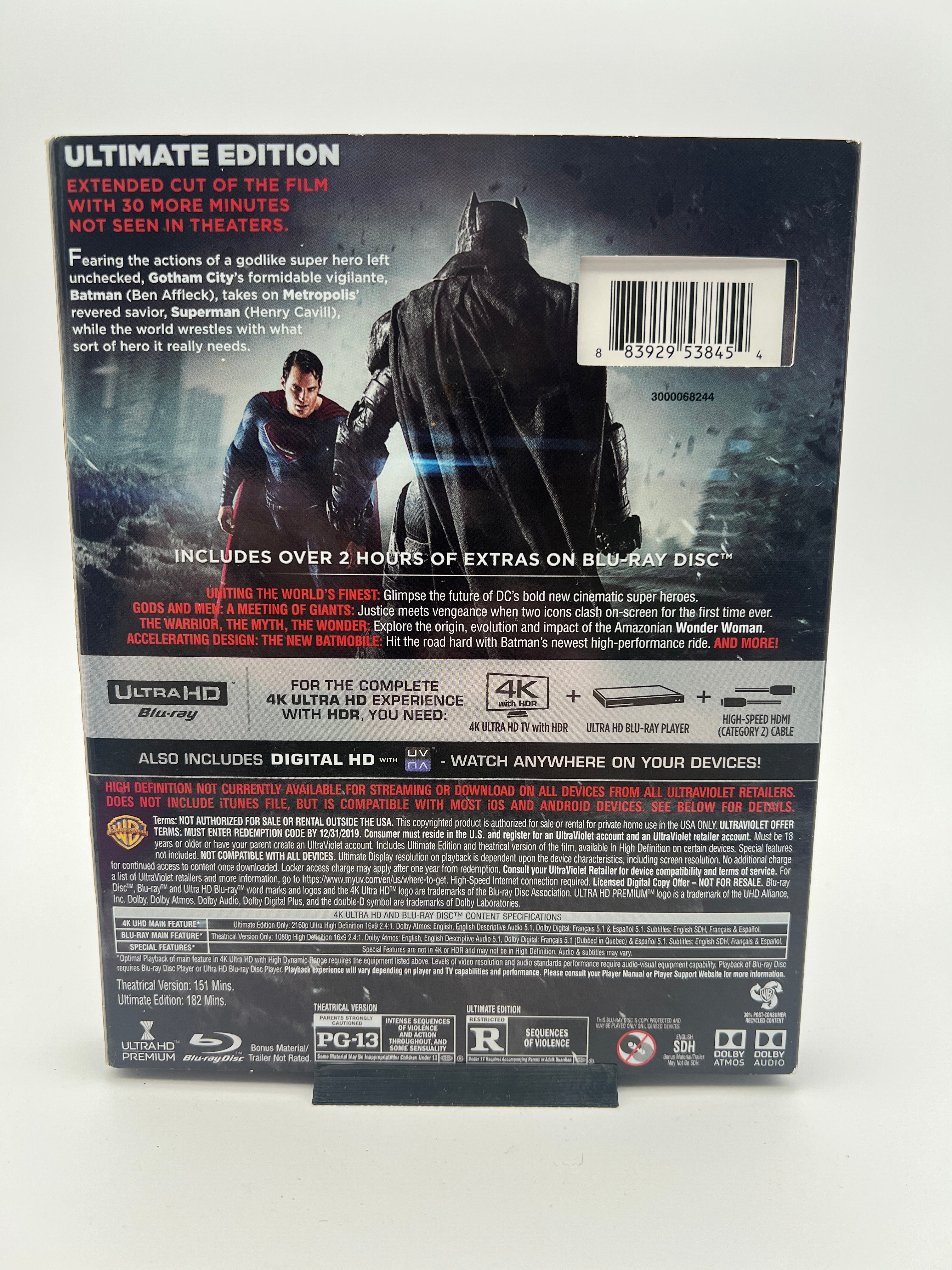 Batman V Superman: Dawn of Justice 4K Ultra HD W/ Slipcover