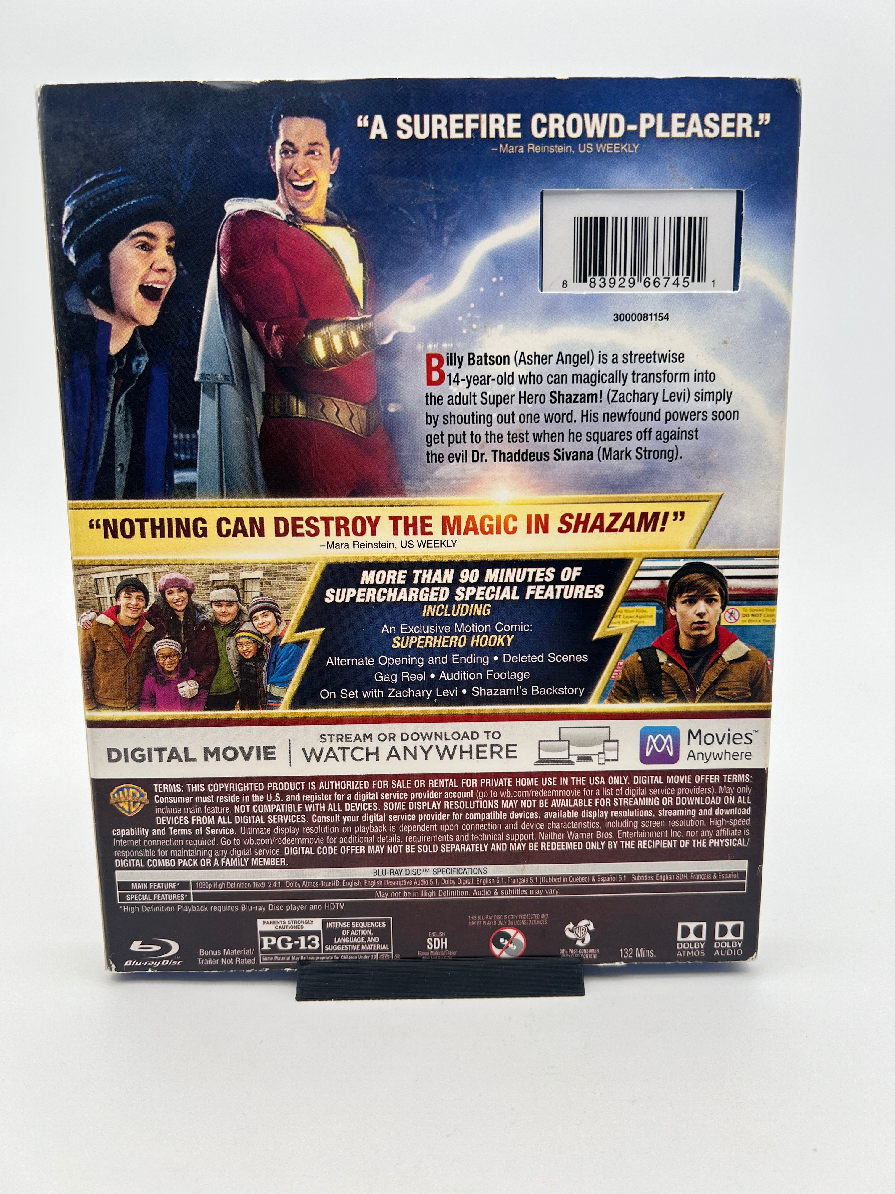 Shazam! W/ Slipcover (blu-ray only)