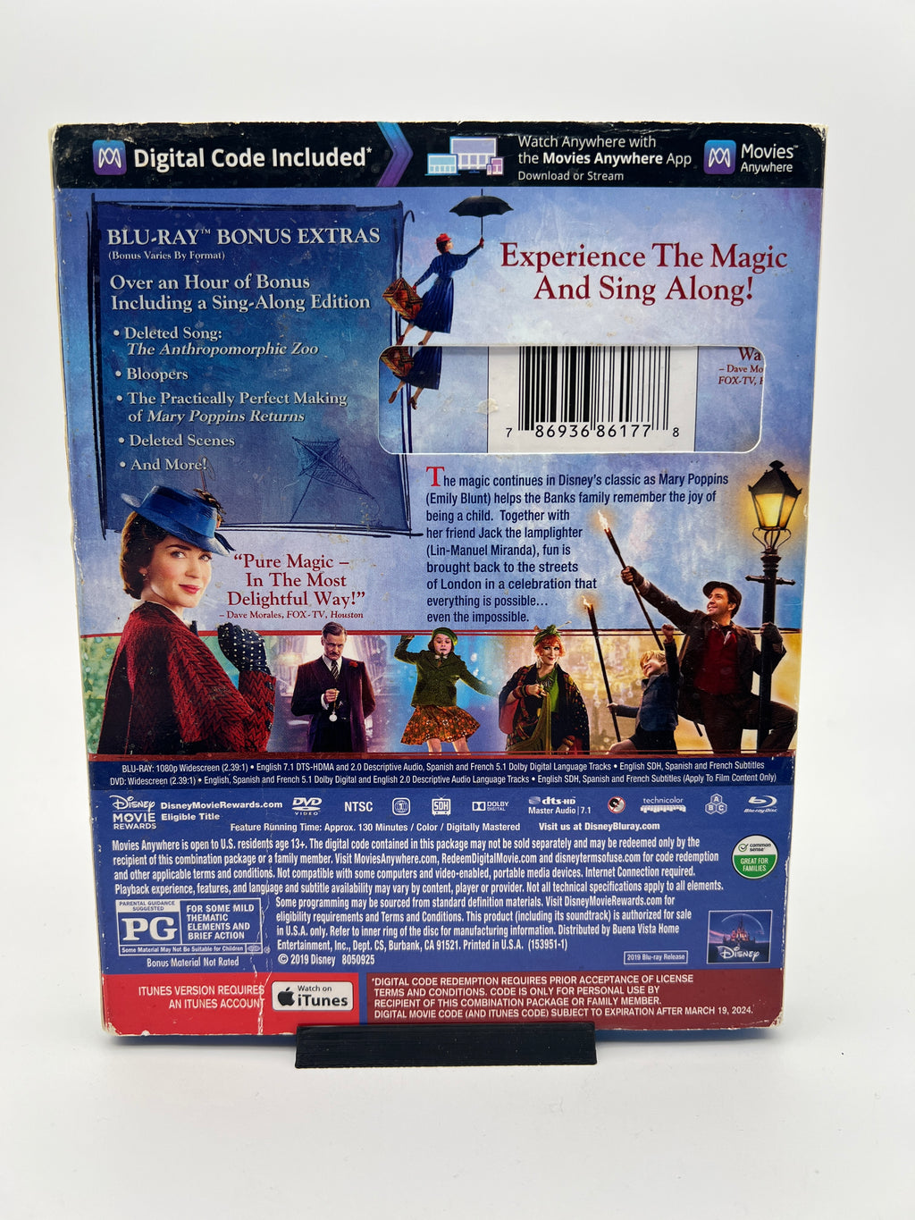 Mary Poppins Returns W/ Slipcover (blu-ray only)
