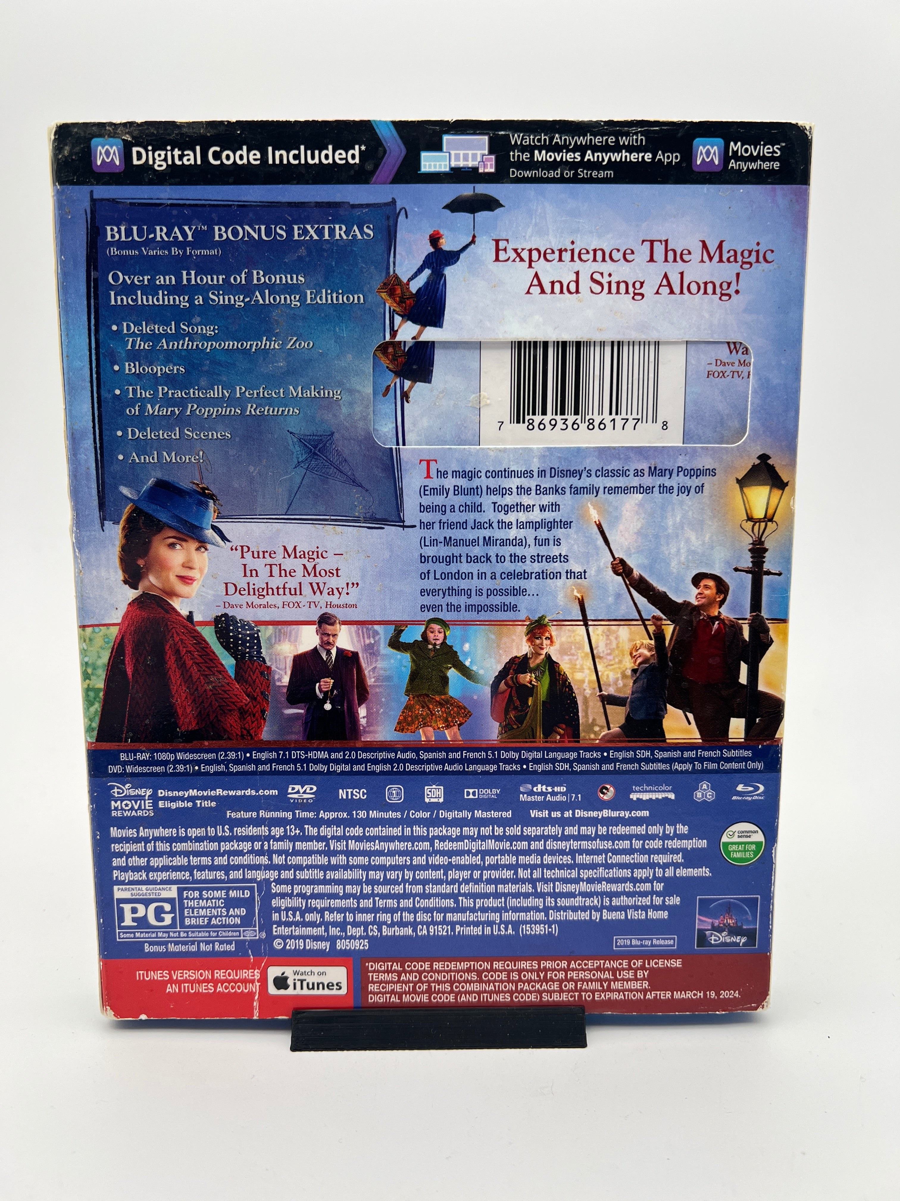 Mary Poppins Returns W/ Slipcover (blu-ray only)