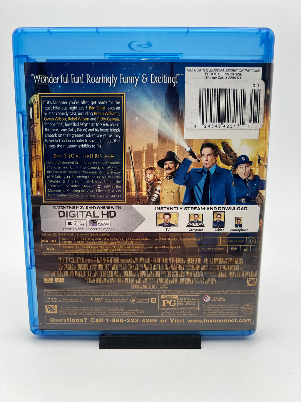 Night at the Museum Secret of the Tomb (blu-ray only)