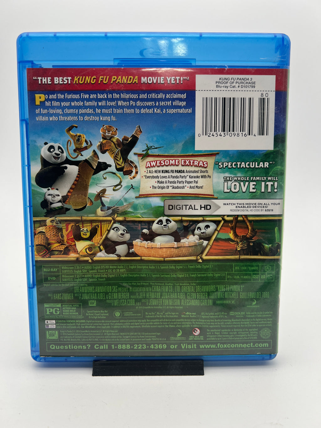 Kung Fu Panda 3 (blu-ray only)
