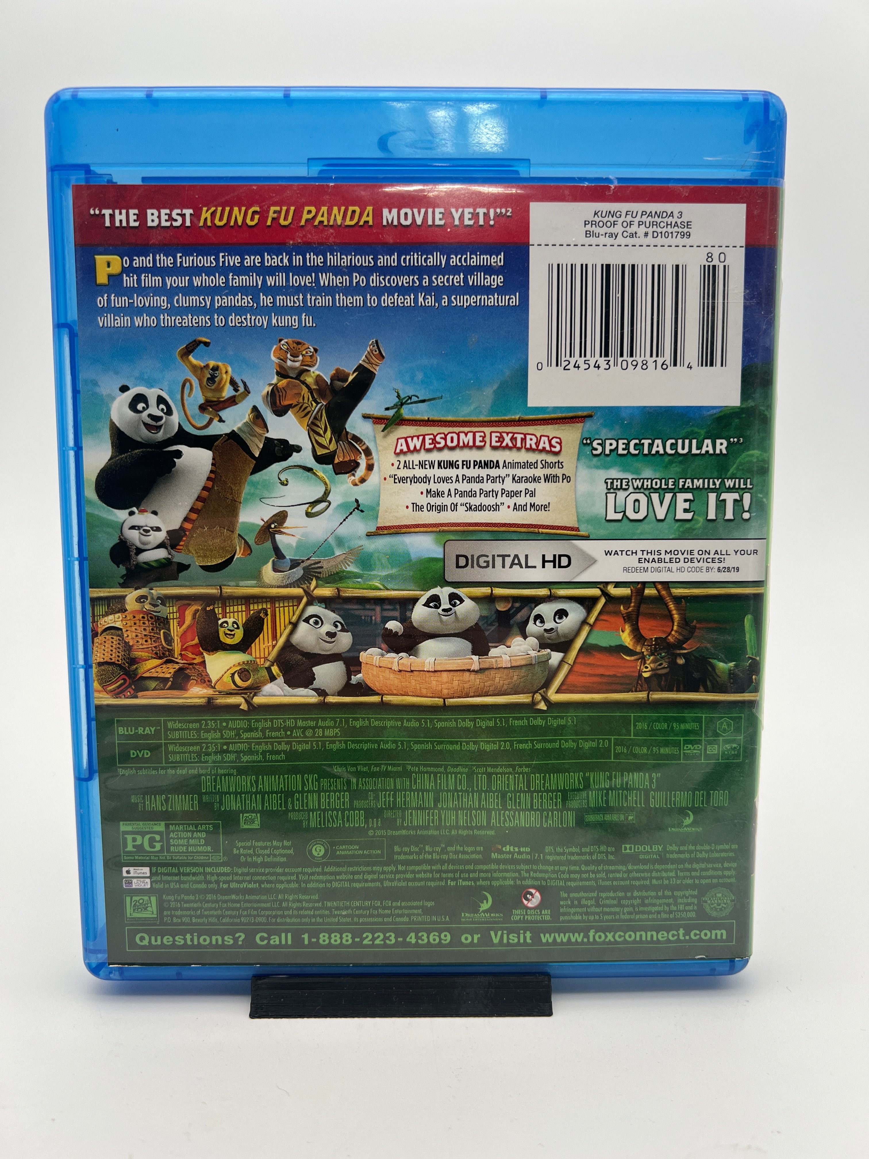 Kung Fu Panda 3 (blu-ray only)