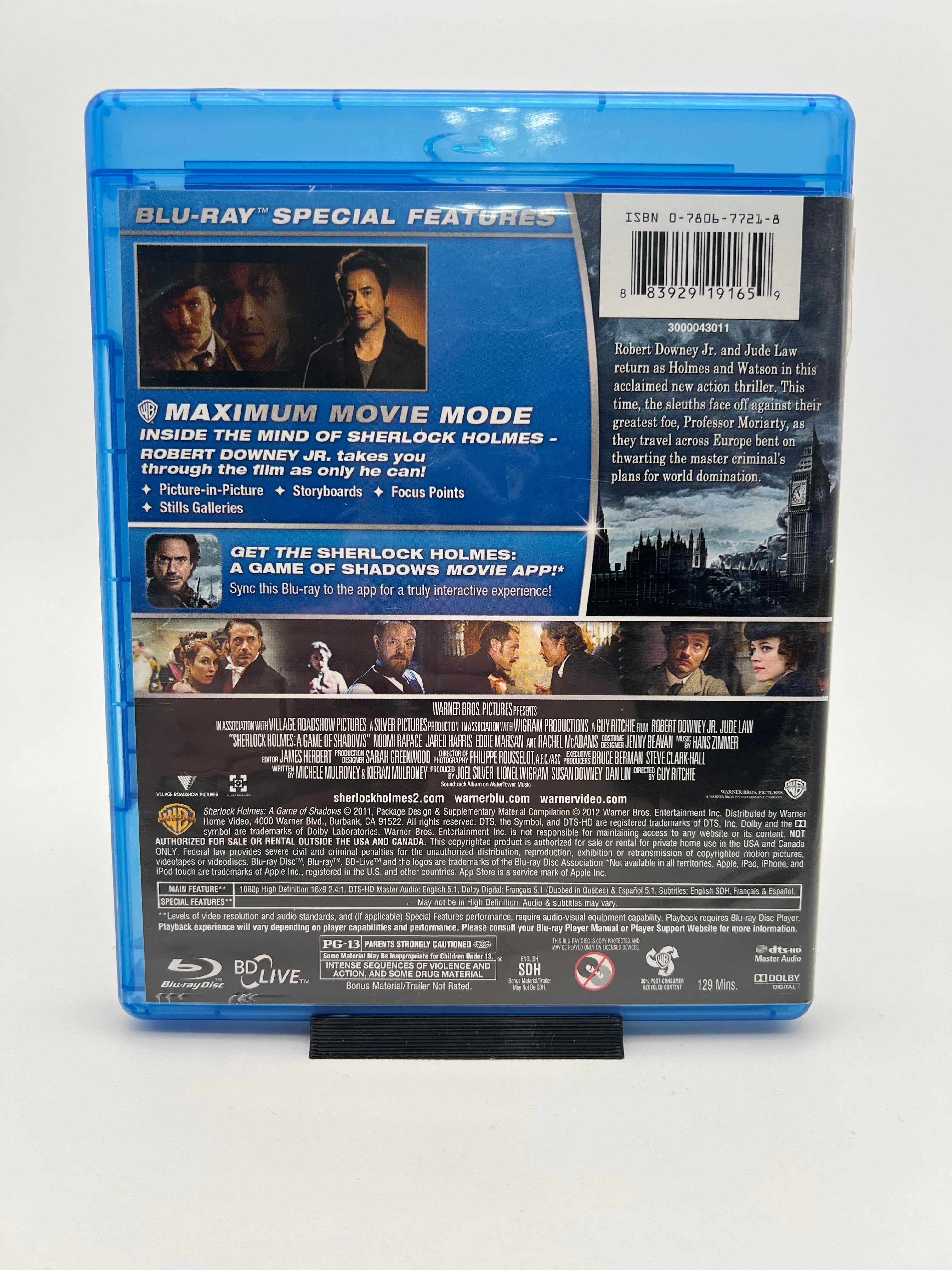 Sherlock Holmes: A Game of Shadows (blu-ray only)