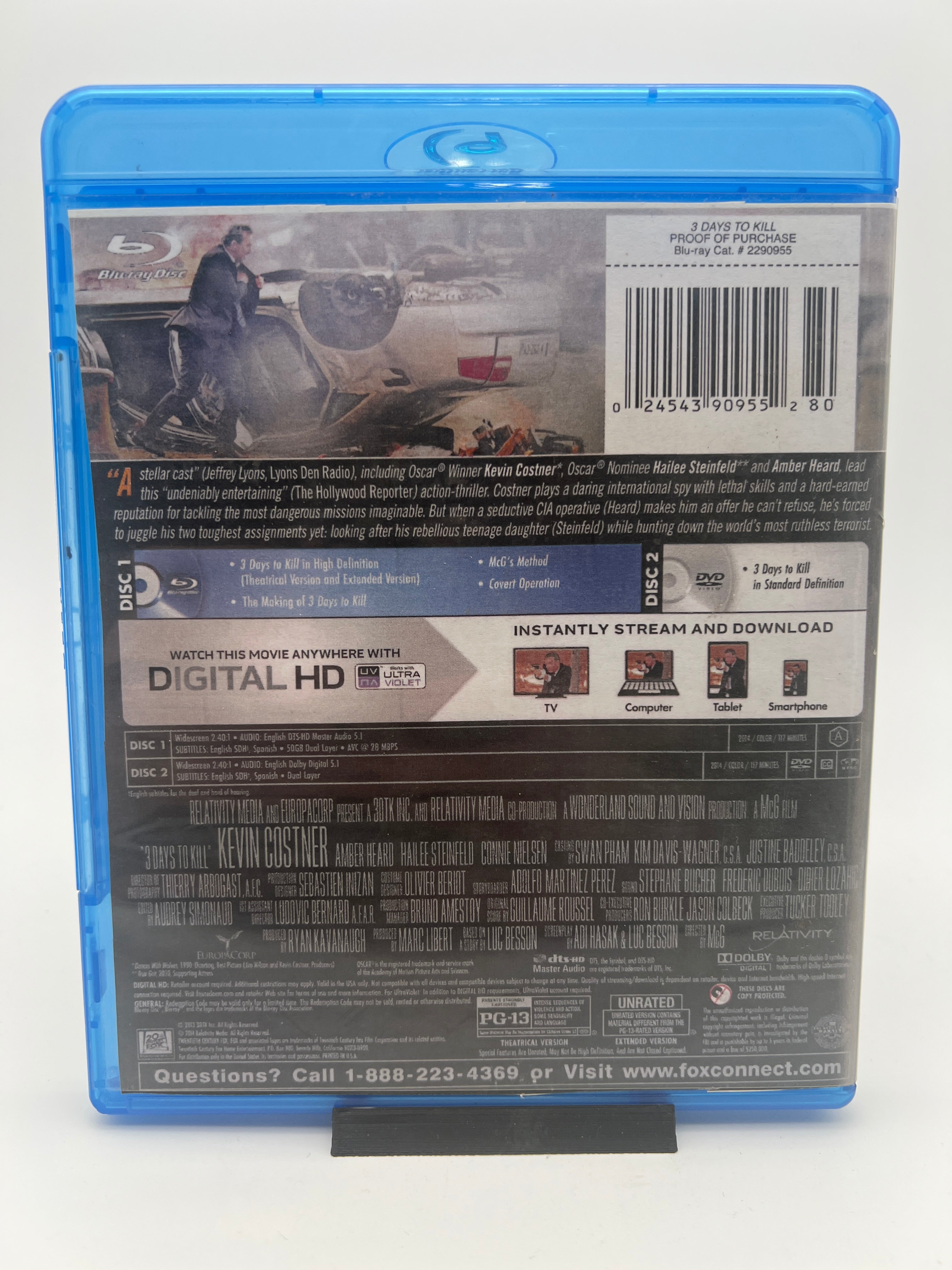 3 Days to Kill (blu-ray only)