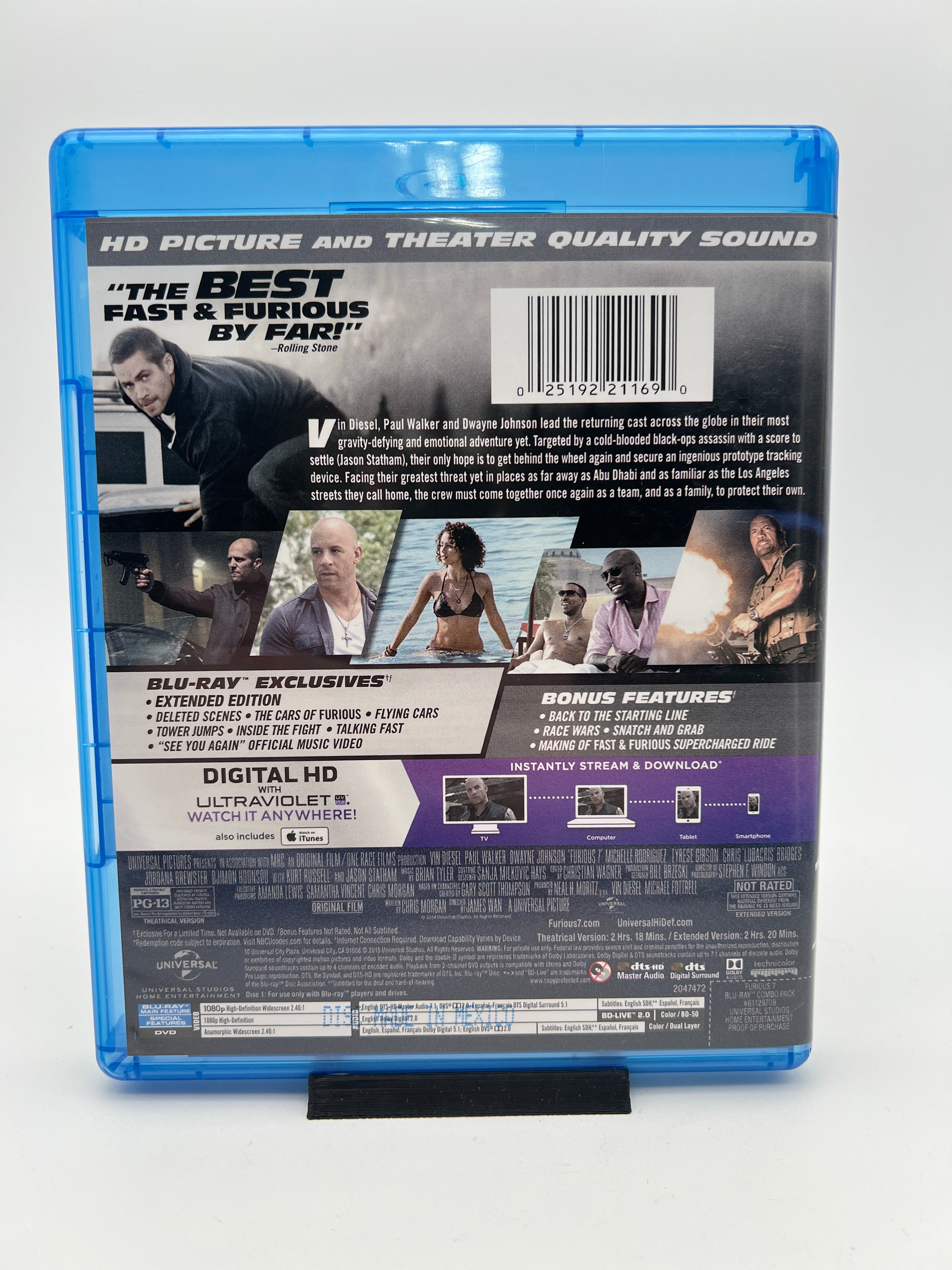 Furious 7 (blu-ray only)