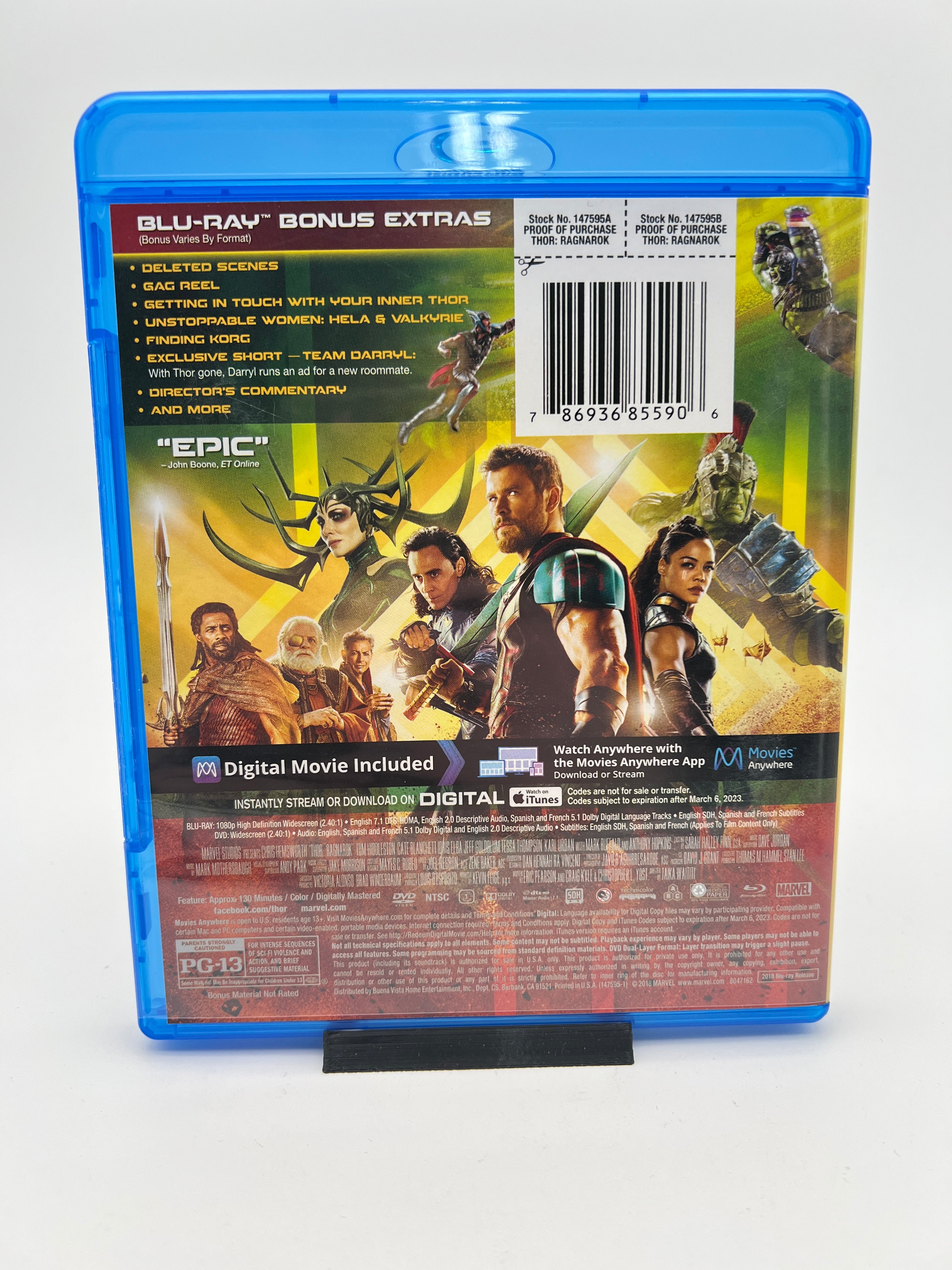 Thor Ragnarok (blu-ray only)
