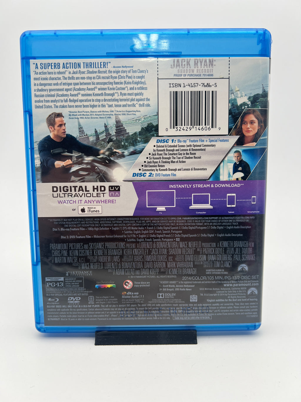 Jack Ryan: Shadow Recruit (blu-ray only)