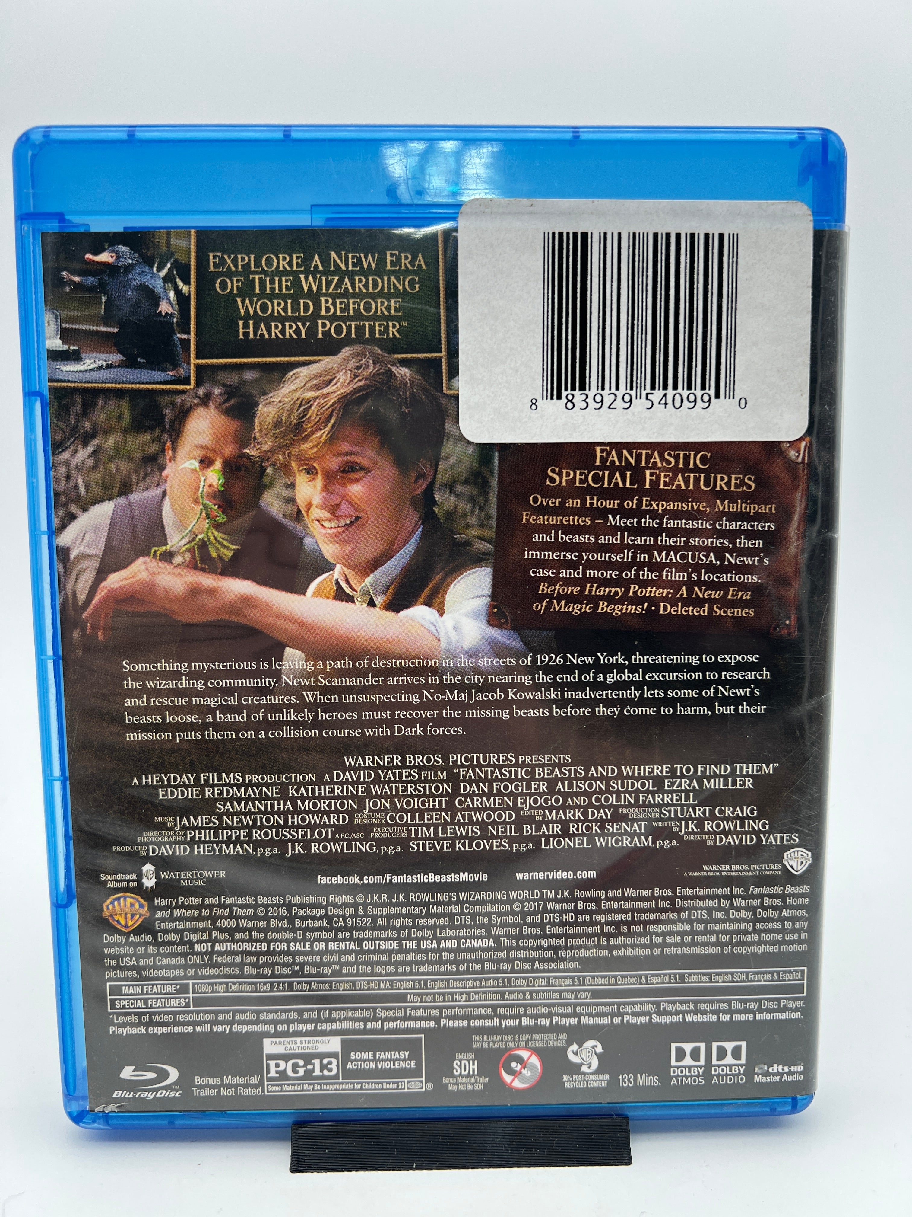 Fantastic Beasts and Where to Find Them (blu-ray only)