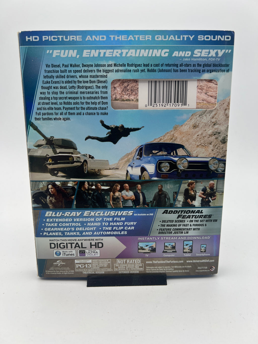 Fast & Furious 6 W/ Slipcover (blu-ray only)
