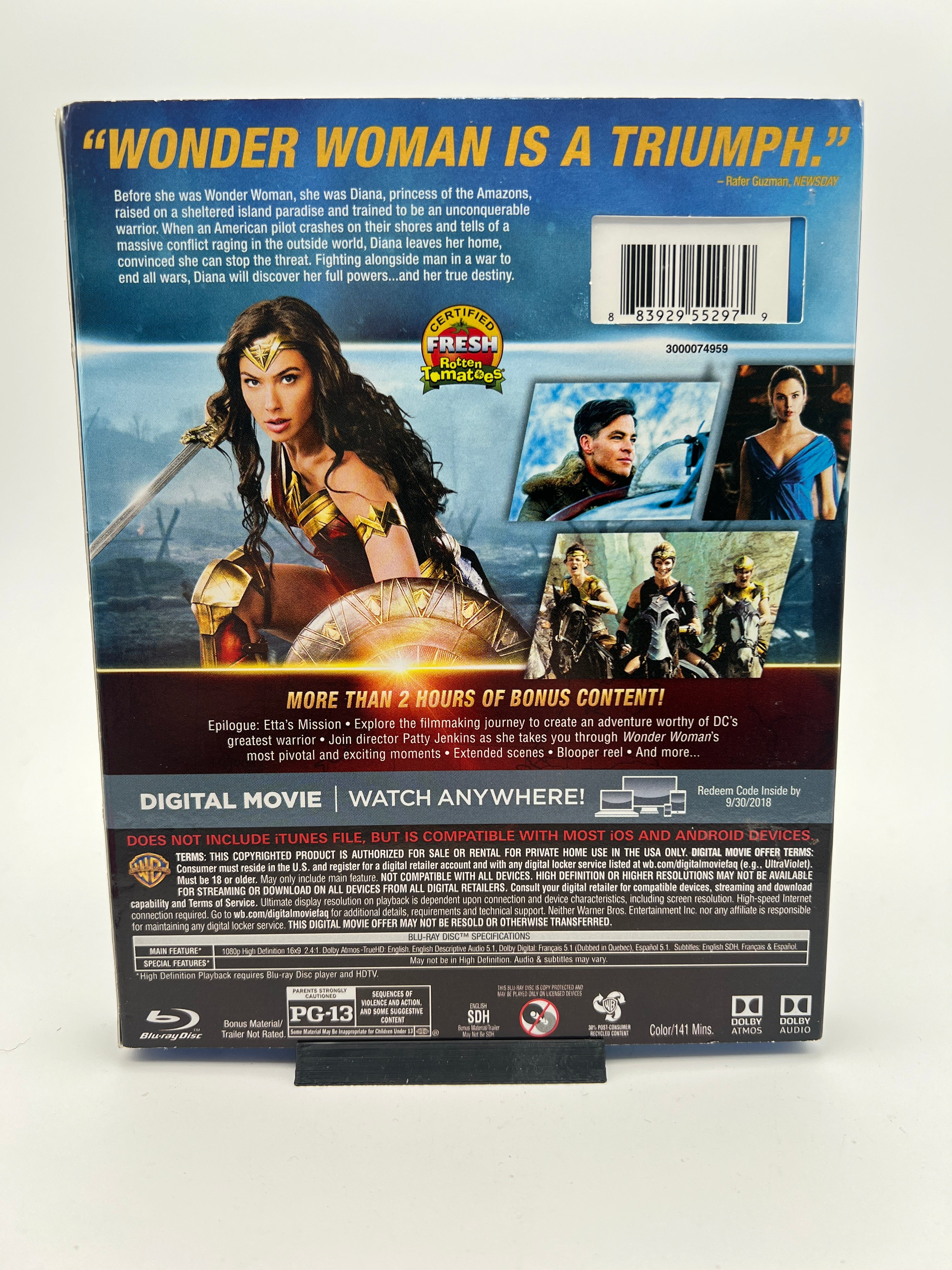 Wonder Woman W/ Slipcover (blu-ray only)