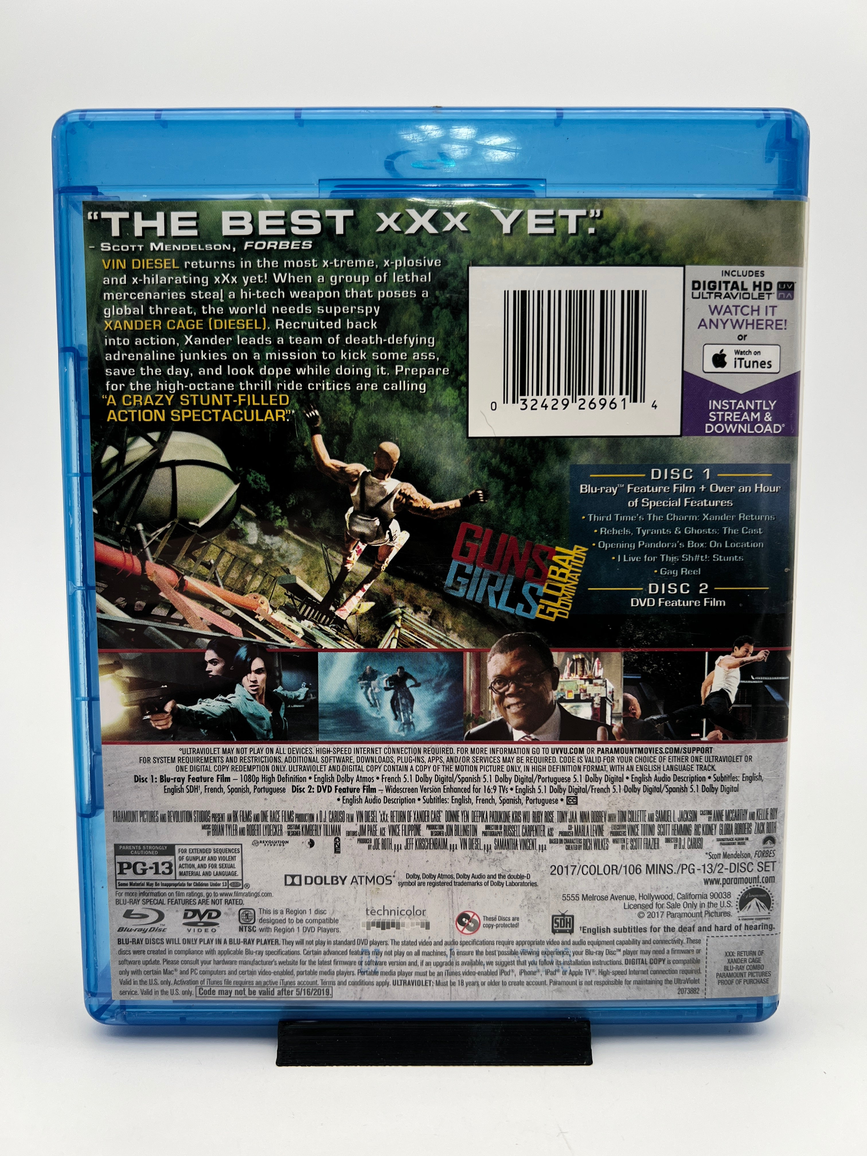 XXX Return of Xander Cage (blu-ray only)