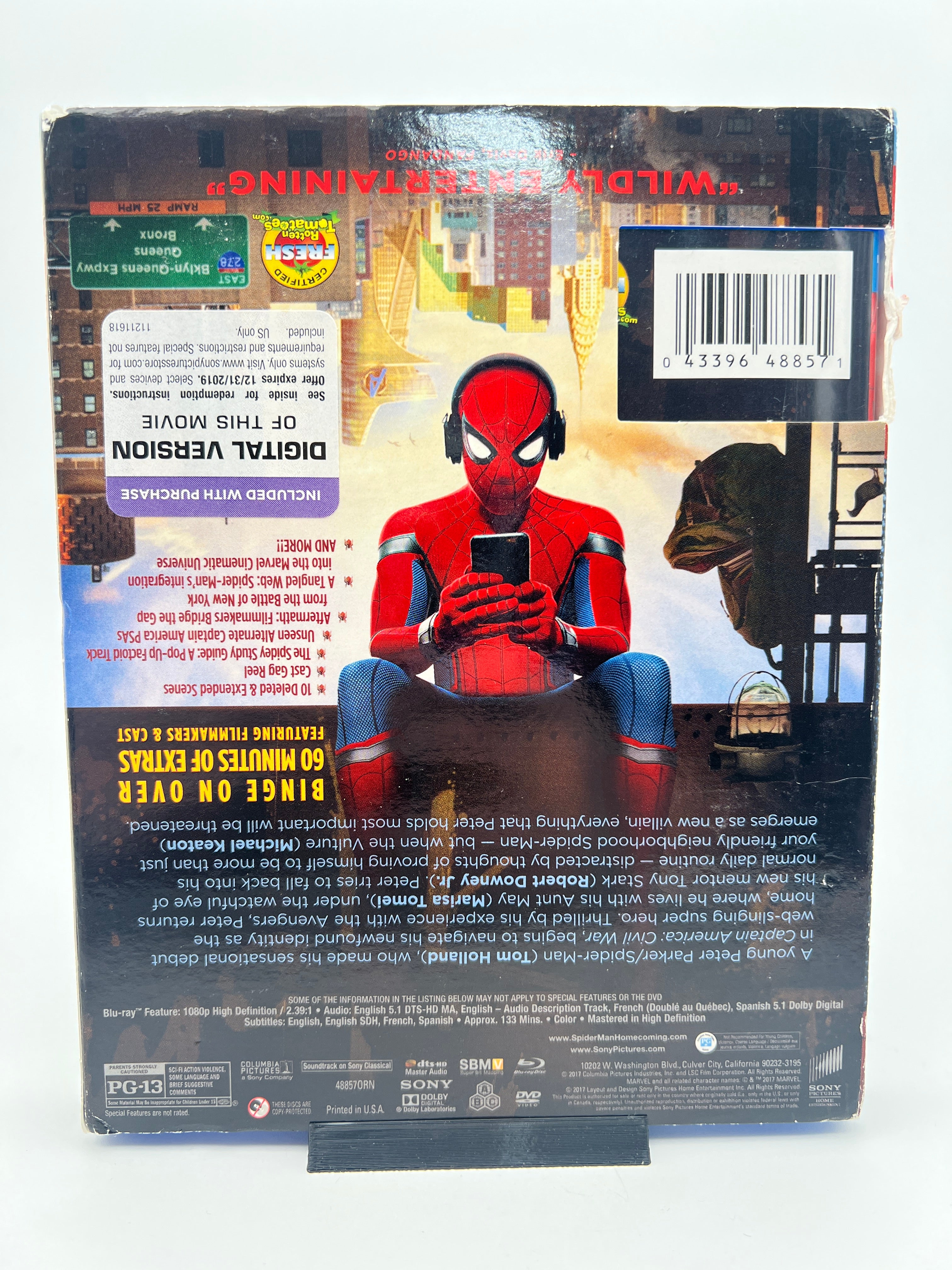 Spider-man Homecoming W/ Slipcover (blu-ray only)