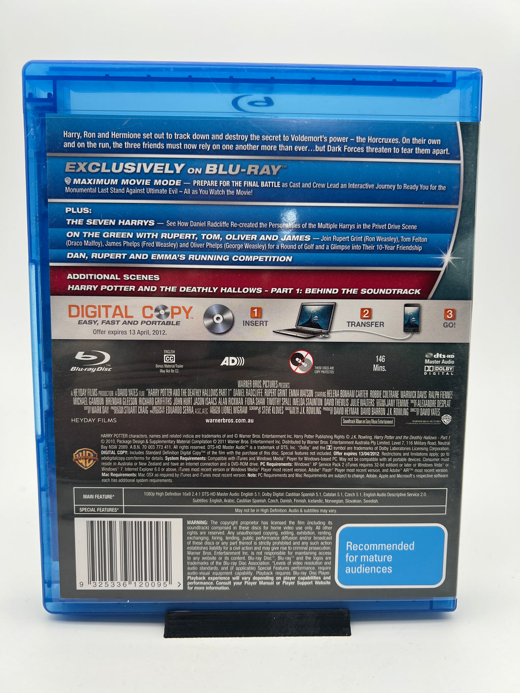 Harry Potter and the Dealthy Hallows Part 1 (blu-ray only)