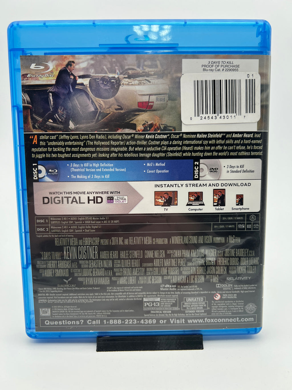 3 Days to Kill (blu-ray only)