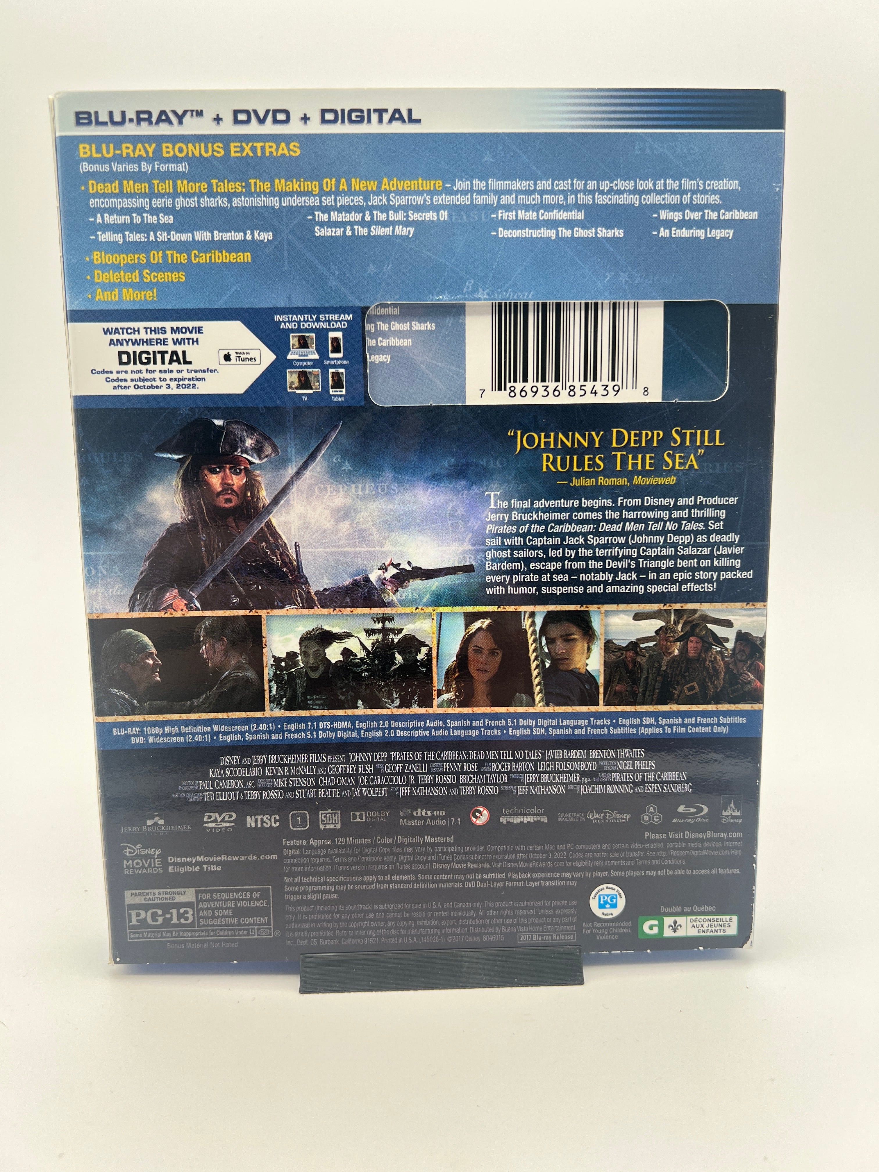 Pirates of the Caribbean Dead Men Tell No Tales W/ Slipcover
