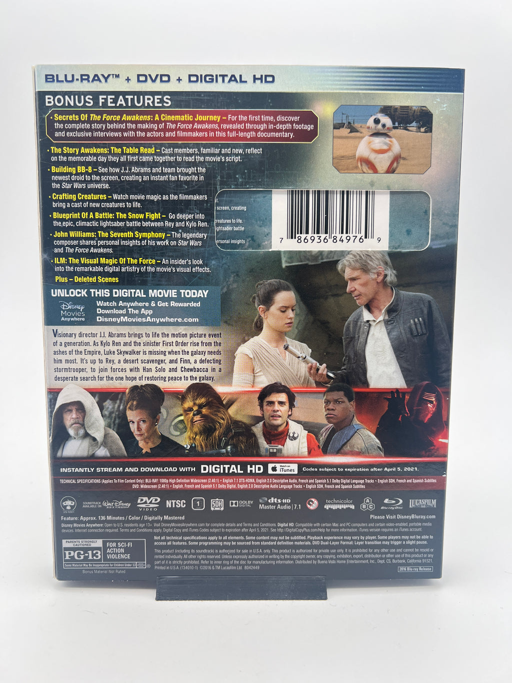 Star Wars The Force Awakens W/ Slipcover