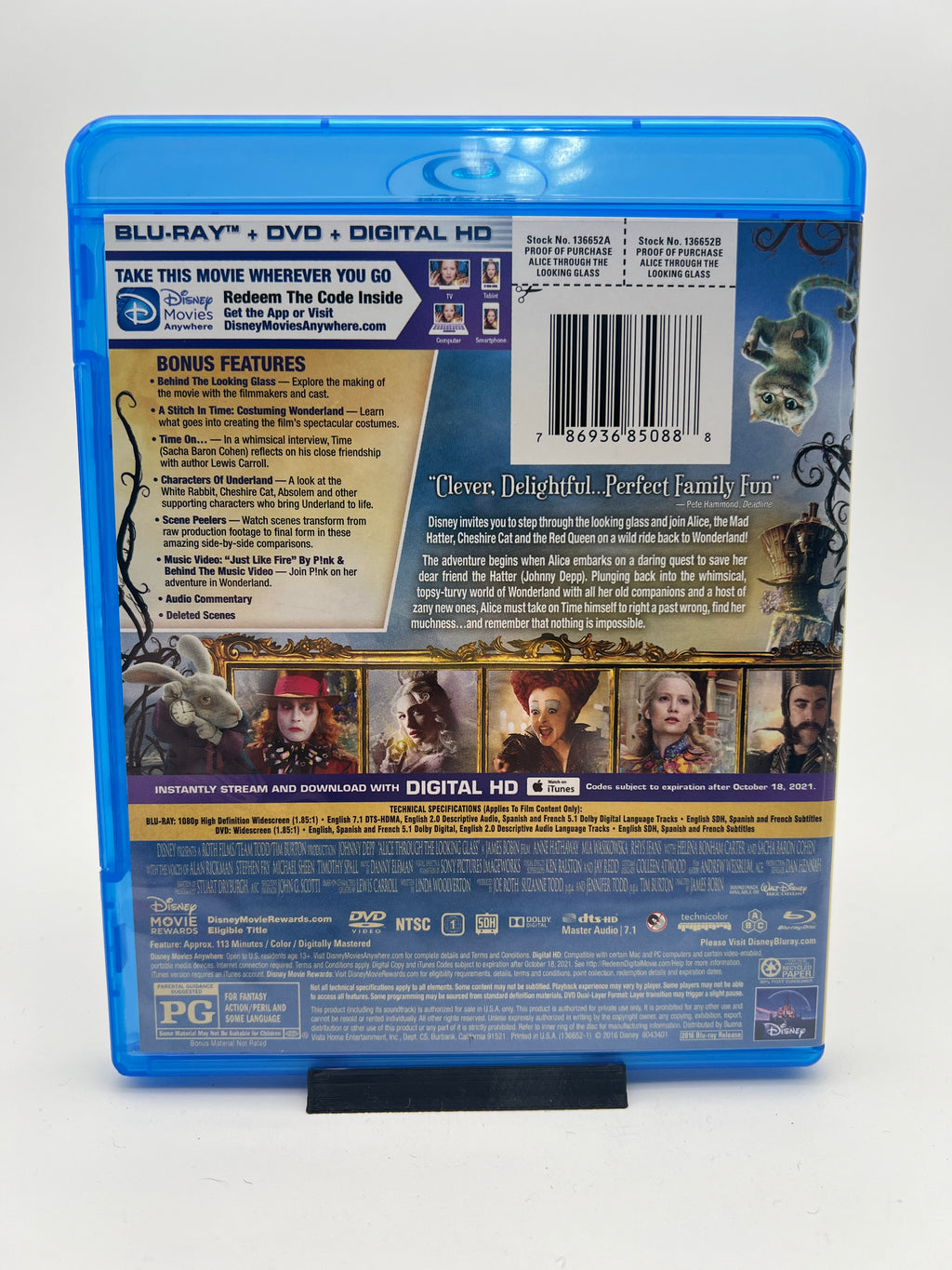 Alice Through the Looking Glass (blu-ray only)