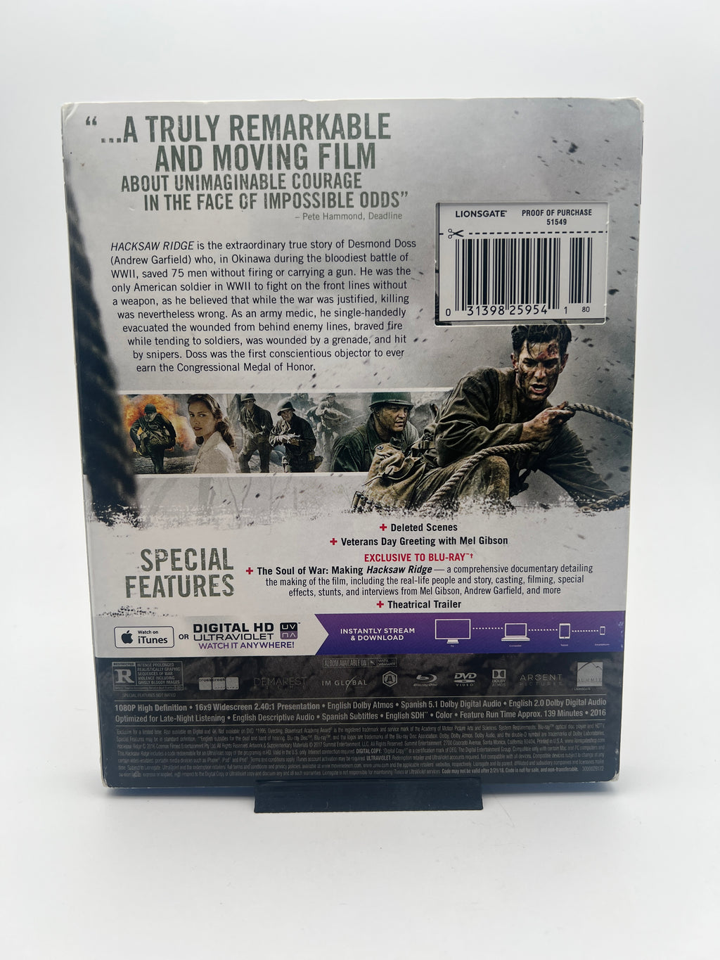 Hacksaw Ridge W/ Slipcover